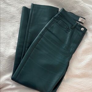 Aritzia Dark Green Straight Leg Pants